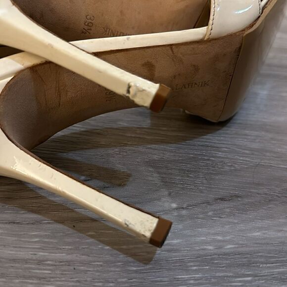 MANOLO BLAHNIK HEELS SIZE 39.5 - Picture 10 of 11